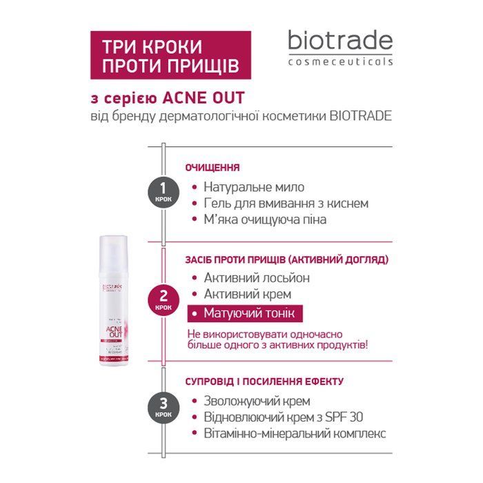 *Уцінка*_МАТУЮЧИЙ ТОНІК ACNE OUT / ДЛЯ ЖИРНОЇ ШКІРИ ТА ПРИ ЛЕГКИХ ФОРМАХ АКНЕ 60 мл