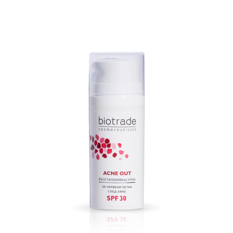 *УЦІНКА*_ВІДНОВЛЮВАЛЬНИЙ КРЕМ З SPF 30 ACNE OUT / ДЛЯ ШКІРИ З ВИДИМИМИ ДЕФЕКТАМИ ТА ПЛЯМАМИ ПОСТАКНЕ 30 мл