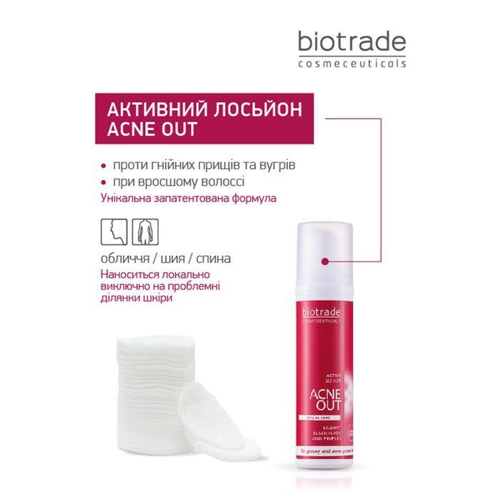 copy_AKTYWNY LOTION ACNE OUT / DO SK&Oacute;RY PROBLEMATYCZNEJ Z ZAPALNYMI FORMAMI TRĄDZIKU / MIEJSCOWA APLIKACJA